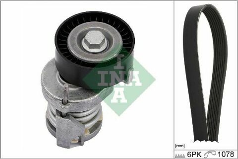 Комплект ременя генератора Audi A2/Seat Ibiza/Skoda Fabia/VW Golf/Polo 1.4/1.6/1.6FSI 97- (6PK 1078)