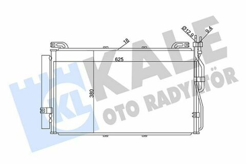 KALE HYUNDAI Радиатор кондиционера Matrix 1.5CRDi 01-