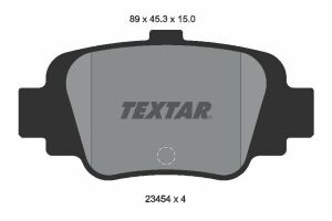 TEXTAR NISSAN Гальмівні колодки задні MICRA K11 92-