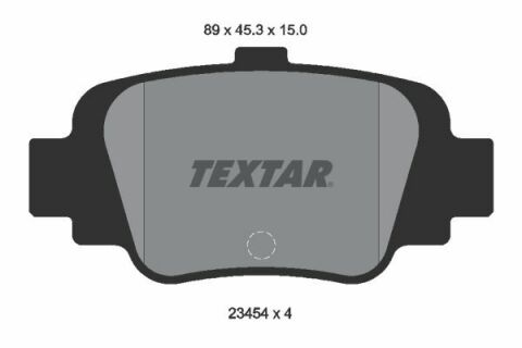 TEXTAR NISSAN Гальмівні колодки задні MICRA K11 92-