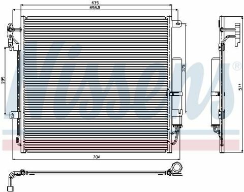 Конденсер  LD  ROV  DISCOVERY  III(04-)4.0  i  V6(+)[OE  JRB500030]