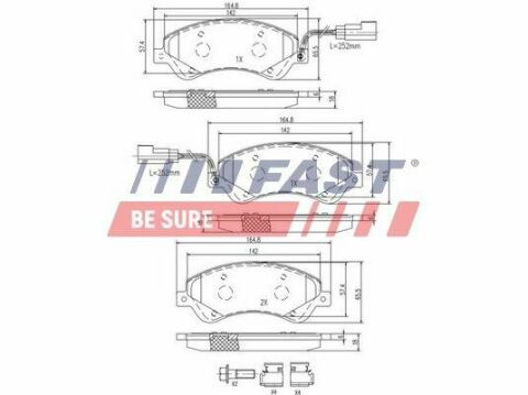 Колодки гальмівні дискові передні FORD Transit 06-14