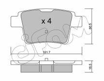 Тормозные колодки зад. X-Type/Mondeo 00-11