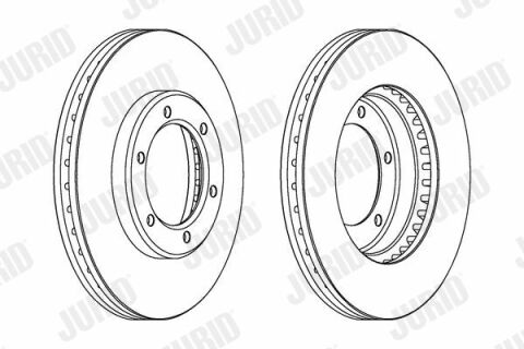 JURID TOYOTA Диск тормозной задн.  (285mm) Hiace 89-