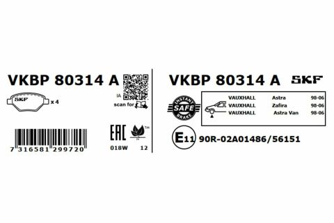 Гальмівні колодки передн. Astra G/H, Combo, Zafira OPEL Гальмівні колодки передн. Astra G/H, Combo, Zafira OPEL