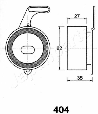 JAPANPARTS HONDA Натяжной ролик Accord 2,0/2,2 90-