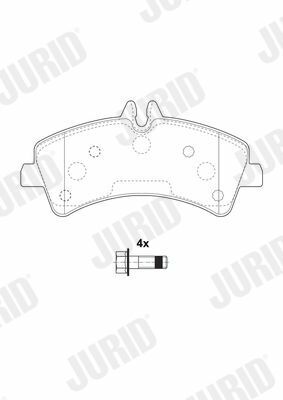 JURID Колодки гальмові зад. DB Sprinter 06-