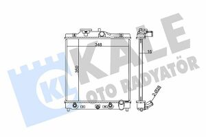 KALE HONDA Радіатор охолодження Civic V,VI,HR-V 1.5/1.6 91-