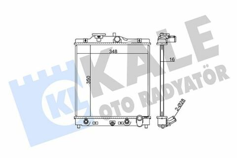 KALE HONDA Радіатор охолодження Civic V,VI,HR-V 1.5/1.6 91-