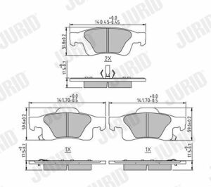 Тормоз. бревен. задние jeep grand cherokee 11-