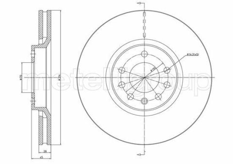 Тормозной диск пер. Vectra/Signum/Vectra 02-15