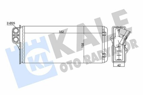 KALE RENAULT Радиатор отопления Master II,Opel Movano,Nissan Interstar 98-