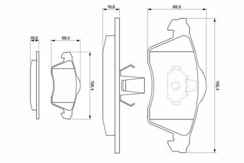 Колодки тормозные (передние) VW T4 90-03