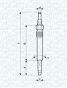 MAGNETI MARELLI Свічка розжарювання MERCEDES, OPEL, PEUGEOT, SEAT [062900003304], фото 3 - інтерент-магазин Auto-Mechanic