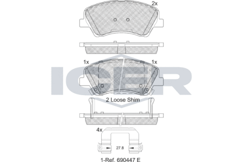 Колодки гальмівні (передні) Kia Rio/Stonic 17- Колодки гальмівні (передні) Kia Rio/Stonic 17-