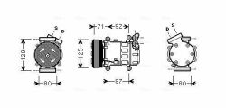 Компрессор кондиционера Juke, Micra, Note, Qashqai NISSAN