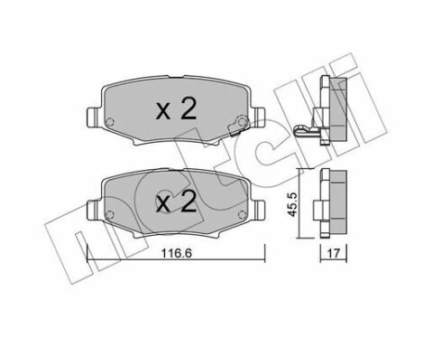 Колодки гальмівні (задні) Jeep Cherokee 08-/Compass 06-/Wrangler 07-/Dodge Nitro 06-12