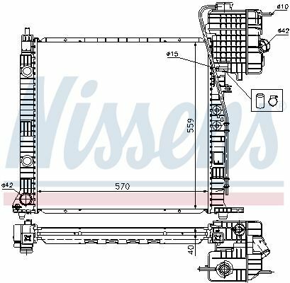 Радіатор MB V W 638(96-)V 200(+)[OE 638 501 16 01]