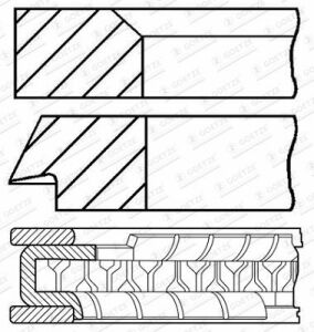 Кольца поршневые Mitsubishi Eclipse I/Galant VI/Lancer VII 2.0 (85.00mm/STD) 87-13