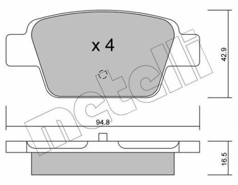 Колодки тормозные (задние) Fiat Bravo II 07-14/Stilo 01-08/Linea 07-/Multipla 99-10/Lancia Delta 08-