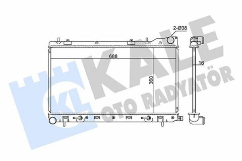 KALE SUBARU Радиатор охлаждения Forester 2.0/2.5 02-