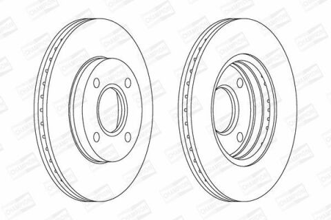 Диск гальмівний передній Fiesta IV,V,Focus,Fusion,Mazda 2 95- FORD