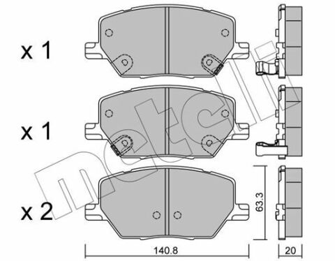 Колодки гальмівні (передні) Fiat 500X 1.4-1.6/1.6-2.0D 14-/ Jeep Renegade1.4-1.6/2.0CRD 14-