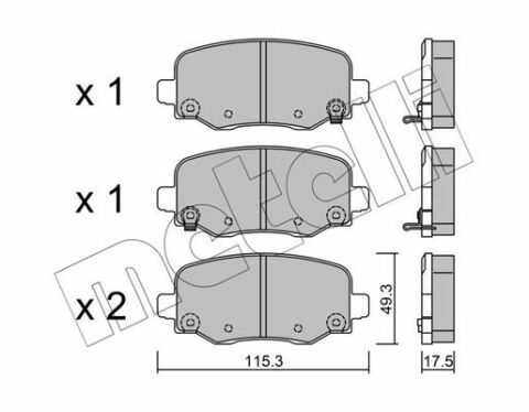 Колодки гальмівні (задні) Fiat 500/Jeep Compass/Renegade 14-