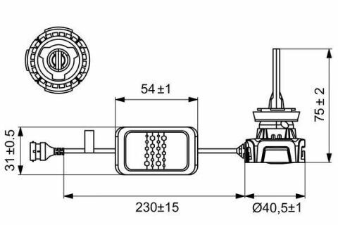 Автолампа H8 12V 30W PGJ19 Gigalight Twin LED (6000K)