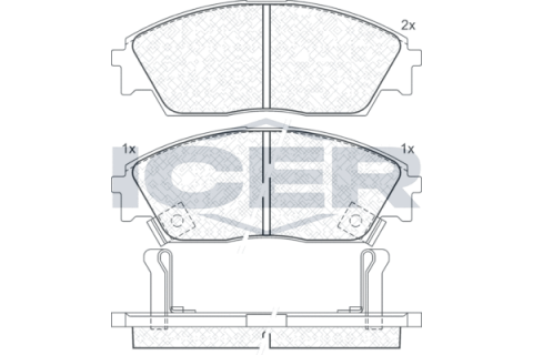 Колодки тормозные (передние) Honda Civic 87-95