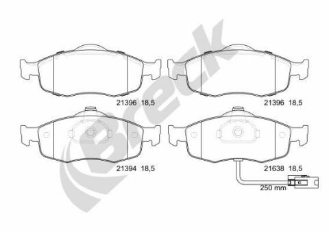 Колодки гальмівні (передні) Ford Mondeo 86-01