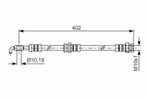 Шланг гальмівний передній 626 -02 MAZDA