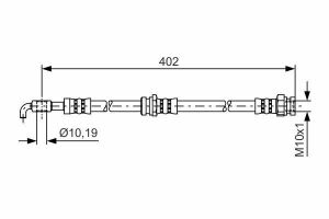 Шланг гальмівний передній 626 -02 MAZDA