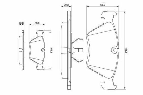 Колодки тормозные (передние) BMW 3 (E36/E46) 92-06/5 (E34) 87-96/7 (E32) 87-94/Z3 (E36) 97-03