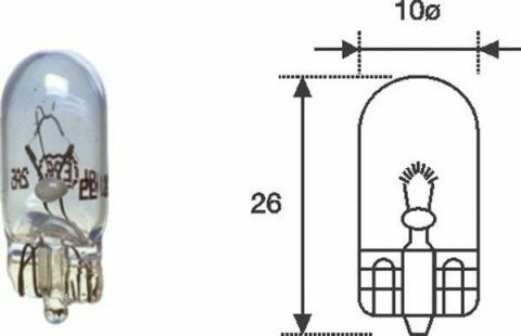 MAGNETI MARELLI W5W фиолет. 12V5W Автолампа безцокольная