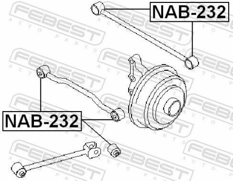 Сайлентблок задней поперечной тяги Almera/Primera/X-Trail 00-06