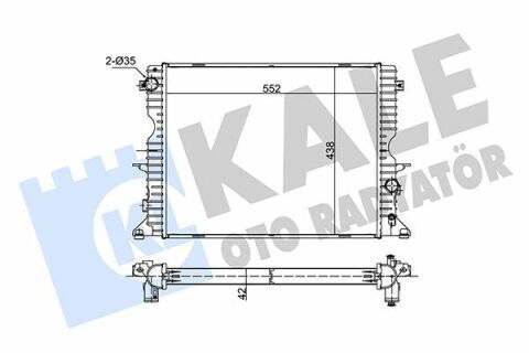 KALE LANDROVER Радиатор охлаждения Defender 2.2/2.5Td 98-16