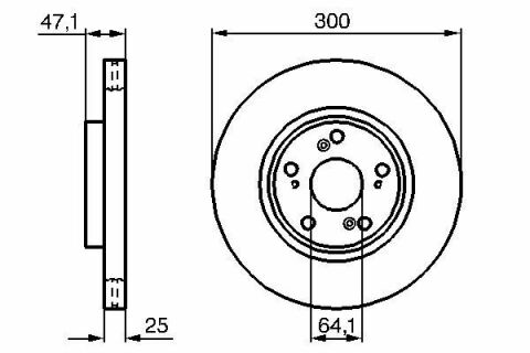 Диск тормозной (передний) Honda Accord VII 03-08 (300x25)