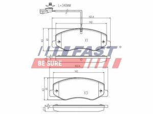 Колодки тормозные дисковые задние RENAULT Master III 10-; NISSAN NV400 10-21; OPEL Movano B 10-21