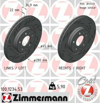 Диск гальмівний (передній) Skoda Octavia/VW Golf IV 97- (280x22) (з покриттям) (з прорезом) (вент.) Диск гальмівний (передній) Skoda Octavia/VW Golf IV 97- (280x22) (з покриттям) (з прорезом) (вент.)