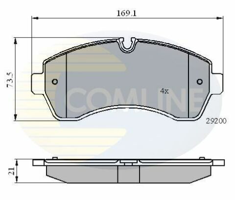 CBP01569 Comline - Гальмівні колодки до дисків