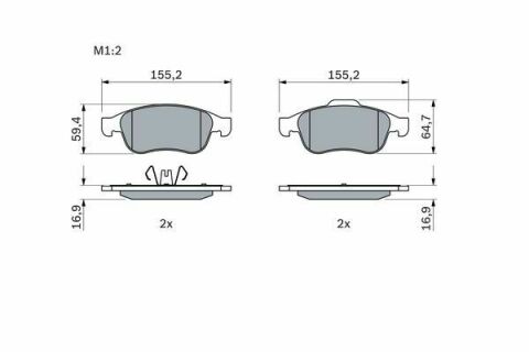 Комплект тормозных колодок (передних) Renault Fluence/Megane/Scenic 08-