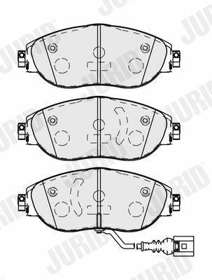 JURID VW К-т передних торм. колодок Golf VII, Passat 10-, SKODA Octavia 12-