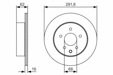 Диск тормозной (задний) Nissan Leaf 10-/Juke 14-/Qashqai 07-13/X-Trail 01-13 (291.8x16)