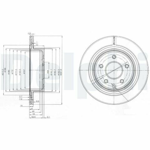 Диск тормозной (задний) (к-кт 2 шт) Nissan Leaf 10-/Qashqai 10-/X-Trail 01-13 (292x16) (с покрыт.) (вент.)