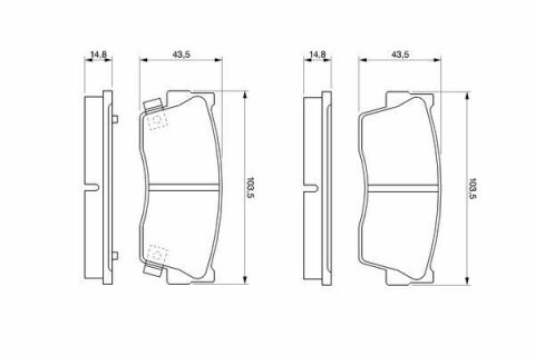 Тормозные колодки передние SUZUKI Vitara 1,6 88-