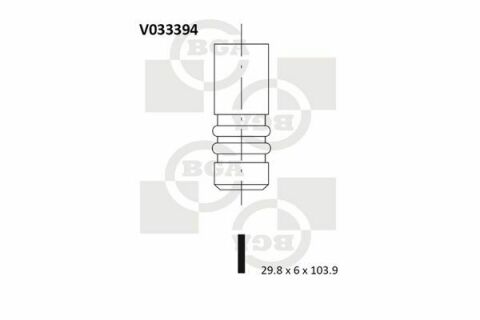 Клапан випуск. Passat/Golf IV/Octavia 1.8/2.8 i 96-