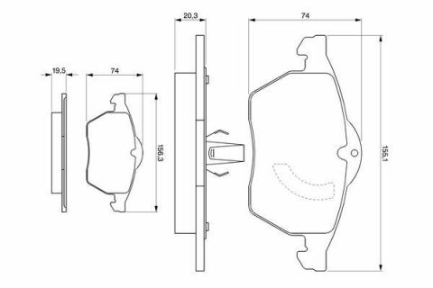 Колодки тормозные (передние) Opel Astra G 99-02/Vectra B 95-03/Calibra A 91-97/Saab 9-3 98-09