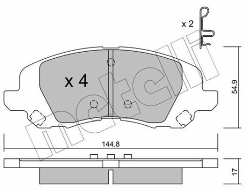 Колодки тормозные (передние) Dodge Avenger/Caliber/Jeep Compass/Patriot/Lancia Flavia 06-