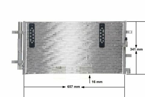 Радіатор кондиціонера Audi A4/A5/A6/A7/Q5/Porsche Macan 1.8-4.0 07- (637x341x16)